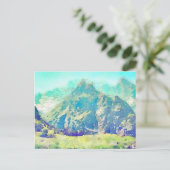 Waterverf Berglandschap Briefkaart (Staand voorkant)