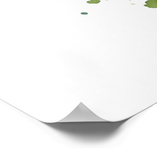 Waterverf berglandschap poster (Hoek)