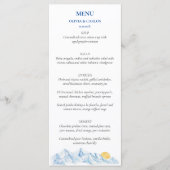 Waterverf Berglandschap Rustic Wedding Menu (Voorkant)