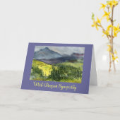 Waterverf berglandschap sympathie Sjabloon (Gele Bloem)