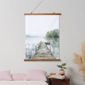 Waterverf Bergmeer Hangend Wandkleed (Slaapkamer)