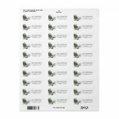 Waterverf bergmeersteiger retouradres etiket (Full Sheet)
