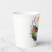 Waterverf bergscène papieren bekers (Rechts)