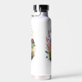 Waterverf bergscène waterfles (Rechts)