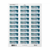 Waterverf Bergsneeuw Evergreen Trees Etiket (Full Sheet)