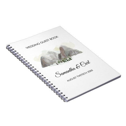 Waterverf bergt bruidsschat notitieboek (Rechterzijde)