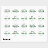 Waterverf Bergwrustic Wedding Ronde Sticker (Vel)