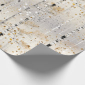 Waterverf berkenboompatroon cadeaupapier (Hoek)