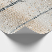 Waterverf berkenboompatroon cadeaupapier (Hoek)