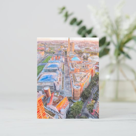 Waterverf Berlijn. Kaarten van Potsdamer Platz (Staand voorkant)