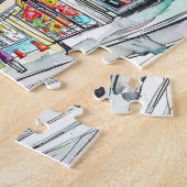 Waterverf Berlijn Mitte en televisietoren Legpuzzel (Zijkant)