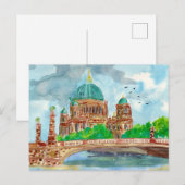 Waterverf Berliner Dom Briefkaart (Voorkant / Achterkant)