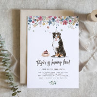  Waterverf Berner Berghond Verjaardag