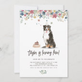 Waterverf Berner Berghond Verjaardag Kaart (Voorkant)