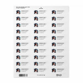 Waterverf Berner Sennenhond Retouradres Etiket (Full Sheet)
