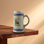 Waterverf BERNESE Berghond Personaliseer Bierpul
