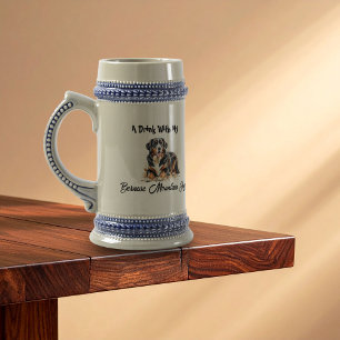 Waterverf BERNESE Berghond Personaliseer Bierpul