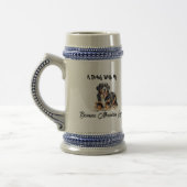 Waterverf BERNESE Berghond Personaliseer Bierpul (Links)