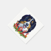 Waterverf Bernese Mountain Dog Kerstmis Servet (Hoek)