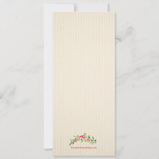 Waterverf Berries en bladeren kerstdagen (Achterkant)