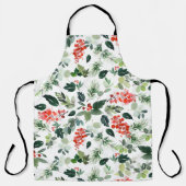 Waterverf Berries en Greenery Holiday Pattern Schort (Voorkant)