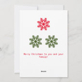 Waterverf Berries en Greenery Wreater Kerstmis Feestdagenkaart (Achterkant)