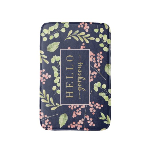 Waterverf Berries en Hallo Badmat (Voorkant Verticaal)