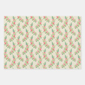 Waterverf Berries en Leaves Holiday Kerstmis Inpakpapier Vel (Voorkant 2)