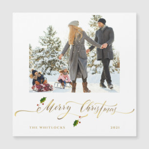 Waterverf Berries Foto Merry Kerstmis