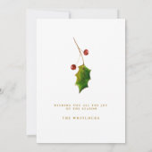 Waterverf Berries Foto Merry Kerstmis (Achterkant)