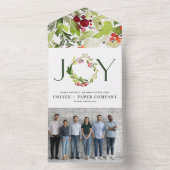 Waterverf Berries foto van bedrijfstoxiciteit All In One Uitnodiging (Binnen)