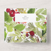 Waterverf Berries foto van bedrijfstoxiciteit All In One Uitnodiging (Achterkant)