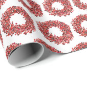 Waterverf Berries - kerstfeestdag Cadeaupapier (Rol Hoek)