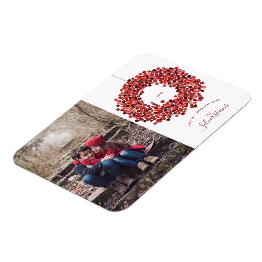 Waterverf Berries - kerstfeestdag Magneet (Linkerzijde)