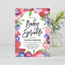 Waterverf Berries Lijst Summer Baby Kaart