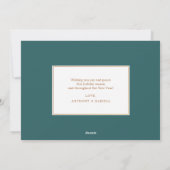 Waterverf Berries Modern Gold kerstfoto Feestdagenkaart (Achterkant)