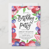 Waterverf Berries Zomerfeest Kaart (Voorkant)