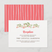 Waterverf Berry Branches Bruiloft Receptie Kaart (Voorkant / Achterkant)