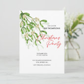 Waterverf Berry Branches Kerstfeest Kaart (Staand voorkant)