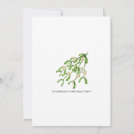 Waterverf Berry Branches Kerstfeest Kaart (Achterkant)
