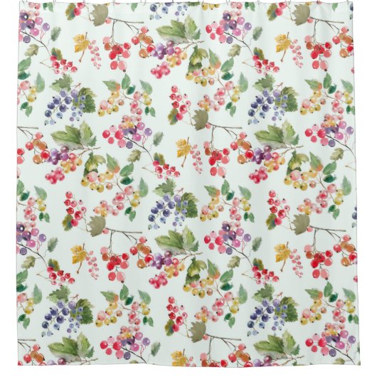 Waterverf Berry Douchegordijn (Voorkant)