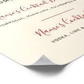 Waterverf Berry Drink Wedding Sign Poster (Hoek)