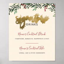 Waterverf Berry Drink Wedding Sign