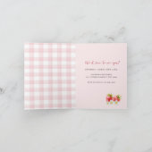 Waterverf Berry eerste eerste aardbeienverjaardag (Binnen)