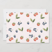 Waterverf Berry Eerste Meisje Verjaardag Foto Kaart (Achterkant)