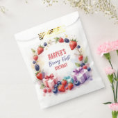 Waterverf Berry Eerste Verjaardag Aardbeienfeest - Bedankzakje (Gezegeld)