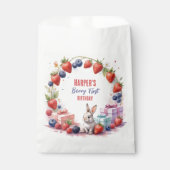 Waterverf Berry eerste verjaardag konijn en gesche Bedankzakje (Voorkant)