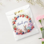 Waterverf Berry eerste verjaardag konijn en gesche Bedankzakje (Gezegeld)