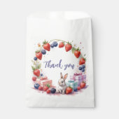 Waterverf Berry eerste verjaardag konijn en gesche Bedankzakje (Voorkant)