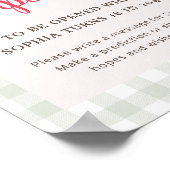 Waterverf Berry eerste verjaardag Time Capsule Poster (Hoek)